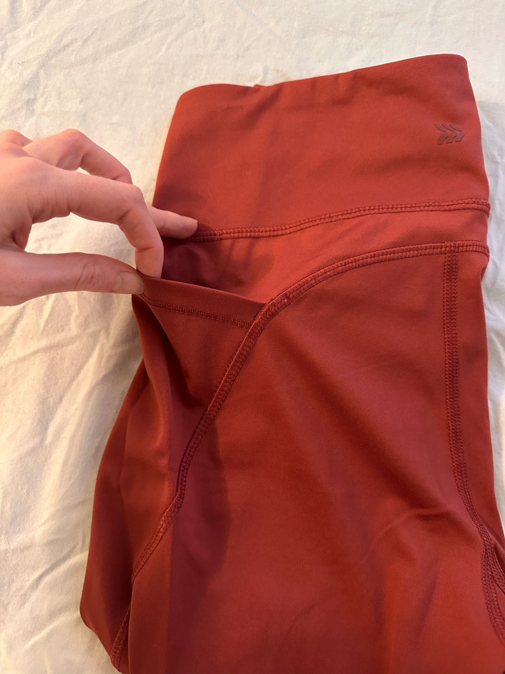 all in motion Mid/Low-Waist Leggings in Rust Red